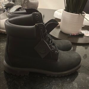 Timberland Black Leather Work Boots